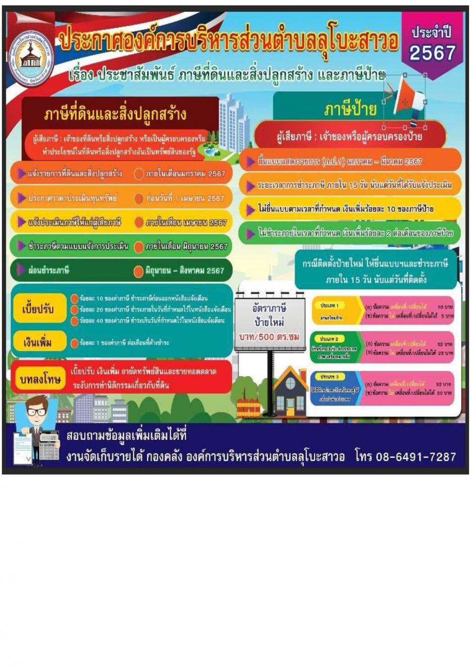 ภาษีที่ดิน และสิ่งปลูกสร้าง
